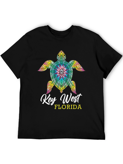 Camiseta Negra Tortuga Key West Florida