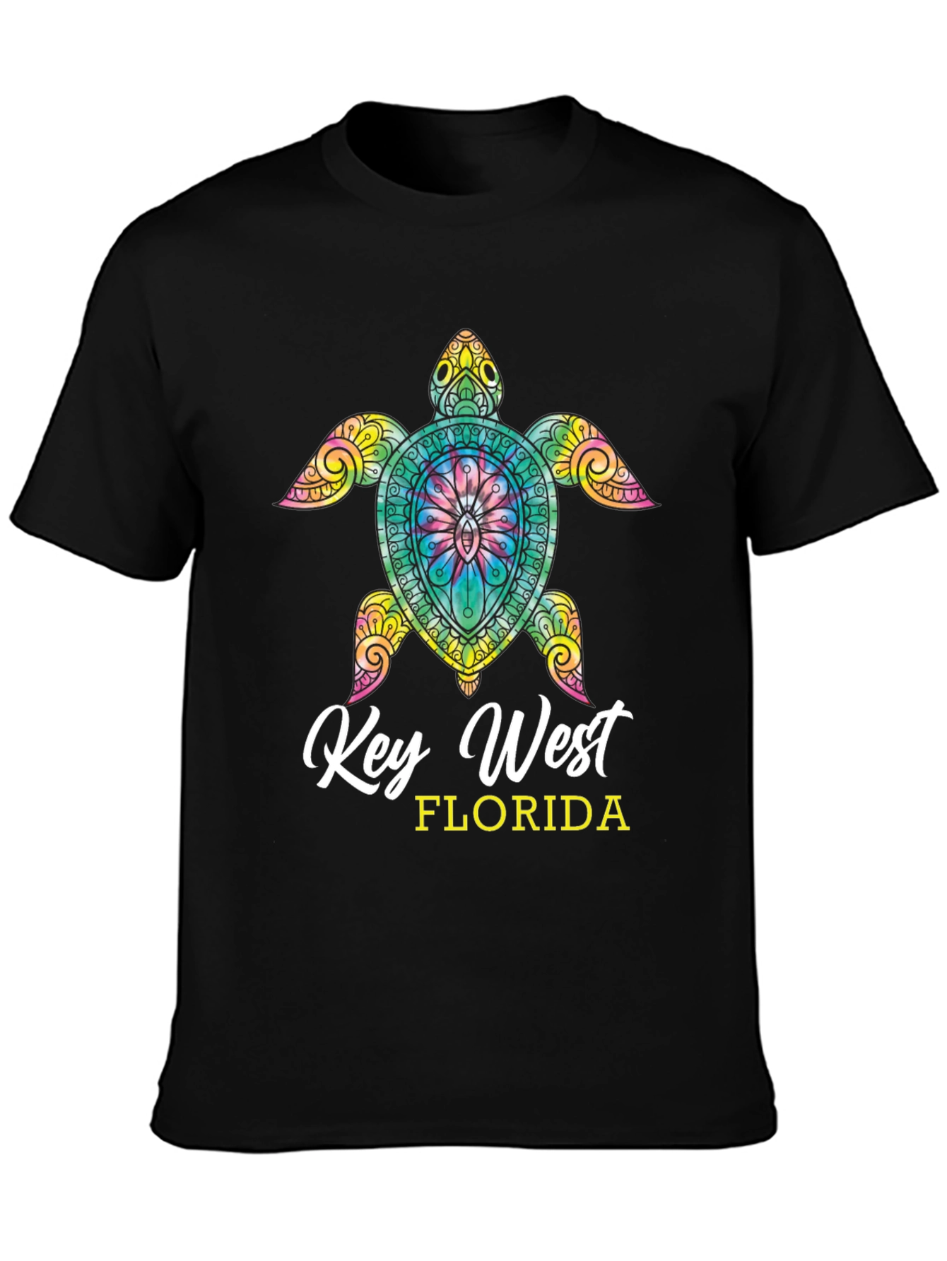 Camiseta Negra Tortuga Key West Florida