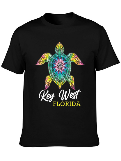 Camiseta Negra Tortuga Key West Florida
