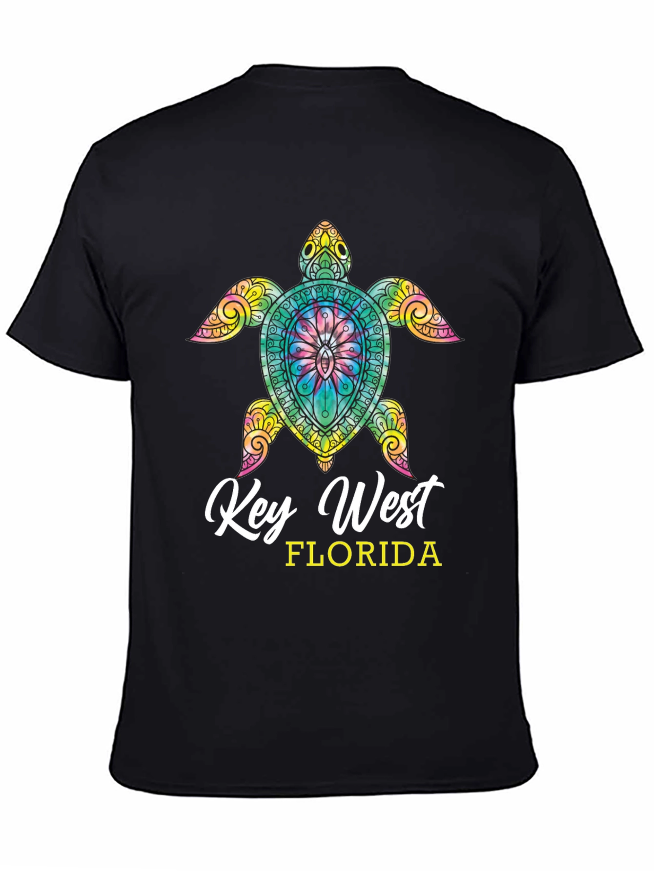 Camiseta Negra Tortuga Key West Florida