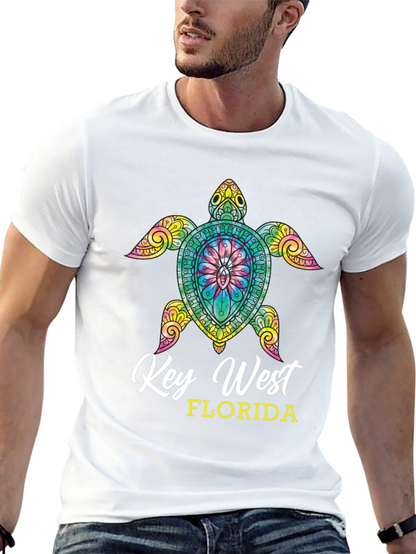 Camiseta Negra Tortuga Key West Florida