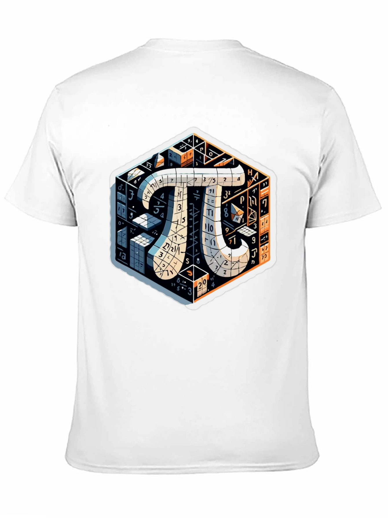 Camiseta Negra con Diseño Matemático Pi