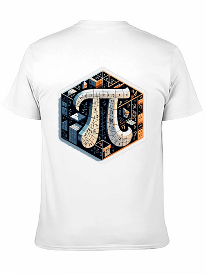 Camiseta Negra con Diseño Matemático Pi