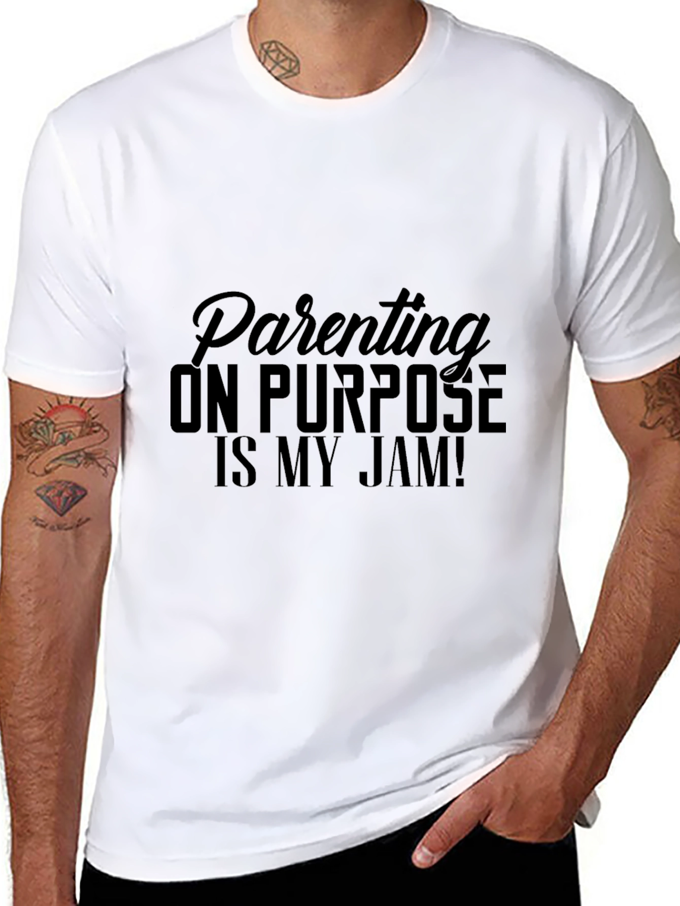 Camiseta Negra Parenting On Purpose