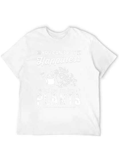 Camiseta Negra: No Puedes Comprar la Felicidad Compra Plantas