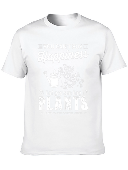 Camiseta Negra: No Puedes Comprar la Felicidad Compra Plantas