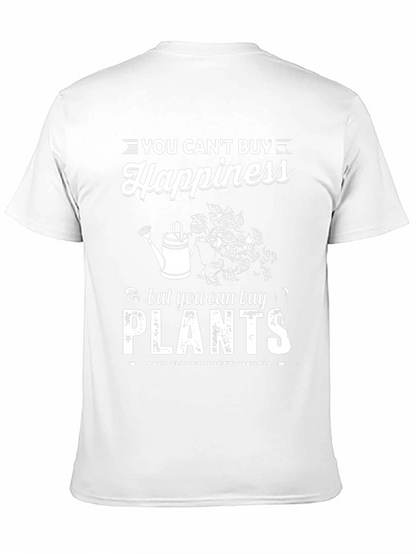 Camiseta Negra: No Puedes Comprar la Felicidad Compra Plantas