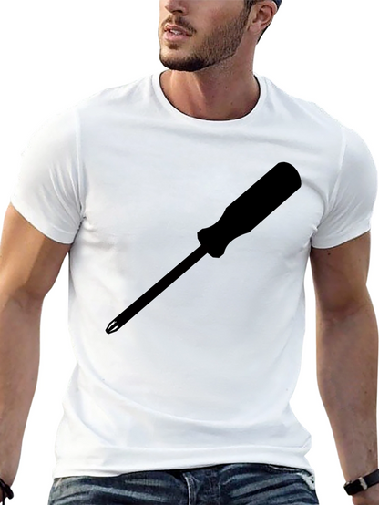 Camiseta Negra con Diseño de Destornillador