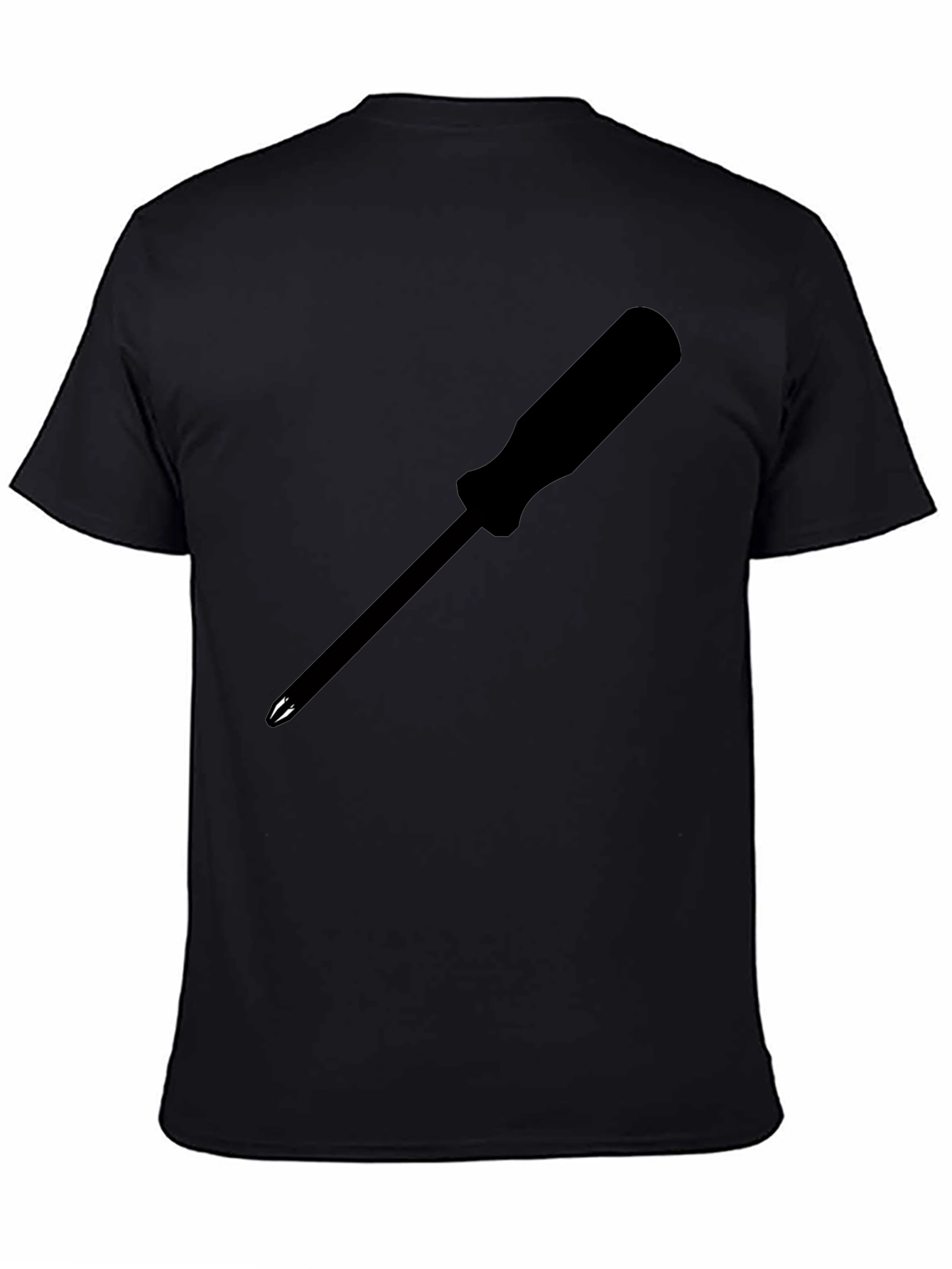 Camiseta Negra con Diseño de Destornillador