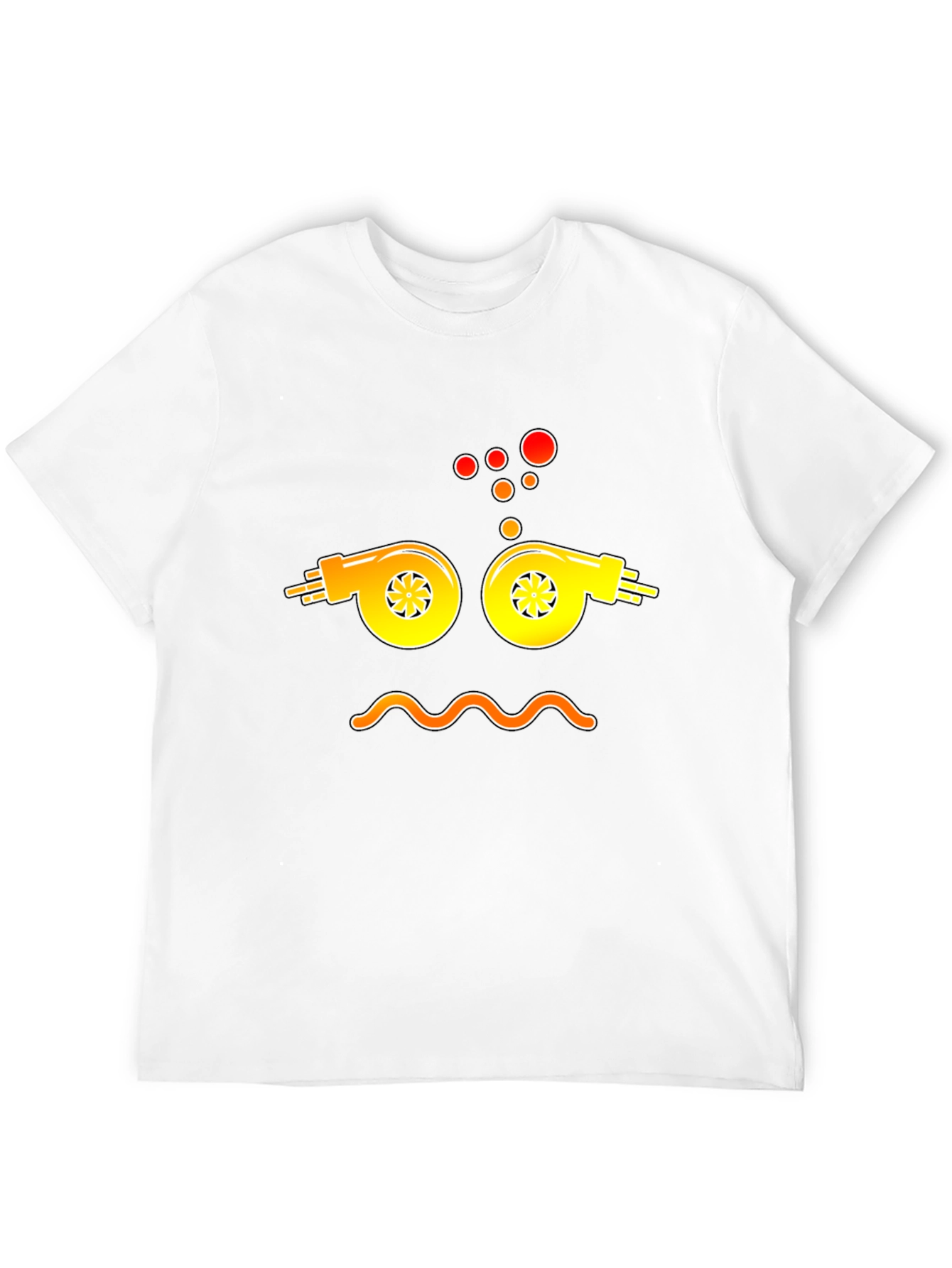 Camiseta Negra Estampado Turbo Divertido