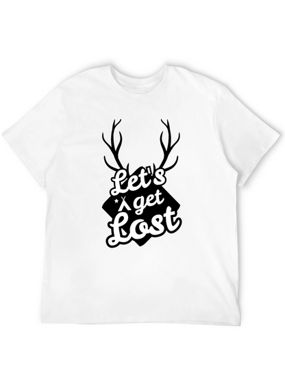 Camiseta Negra Hombre - Lets Get Lost