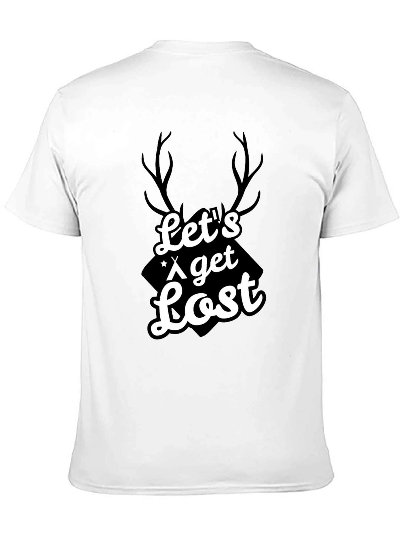 Camiseta Negra Hombre - Lets Get Lost