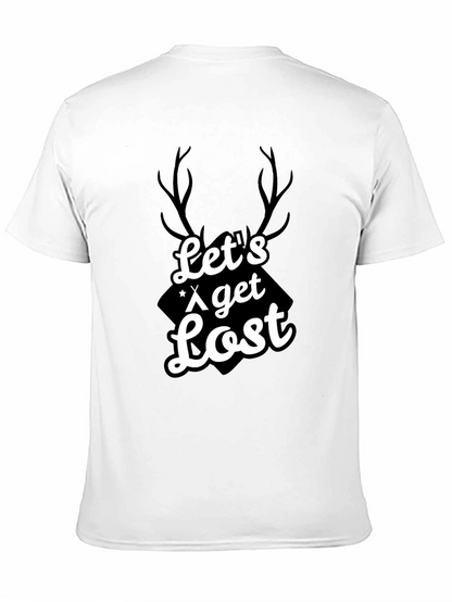 Camiseta Negra Hombre - Lets Get Lost