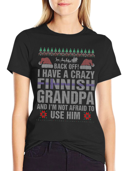 Camiseta Abuelo Finlandés Loco Navideña