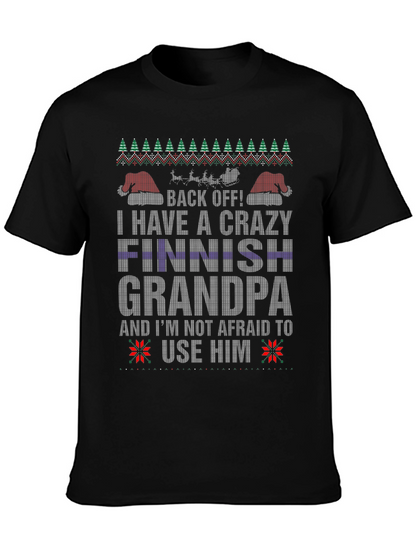 Camiseta Abuelo Finlandés Loco Navideña