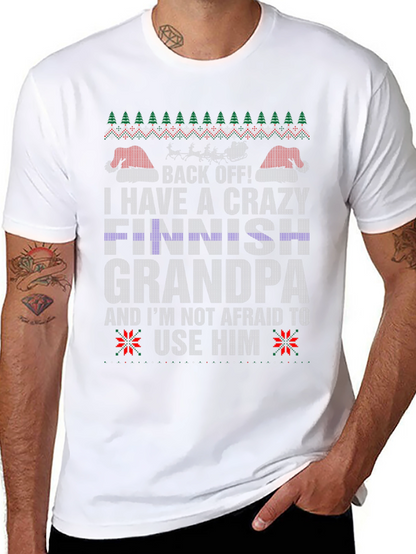 Camiseta Abuelo Finlandés Loco Navideña