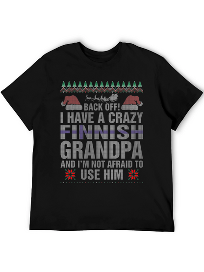 Camiseta Abuelo Finlandés Loco Navideña