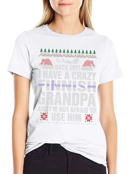 Camiseta Abuelo Finlandés Loco Navideña