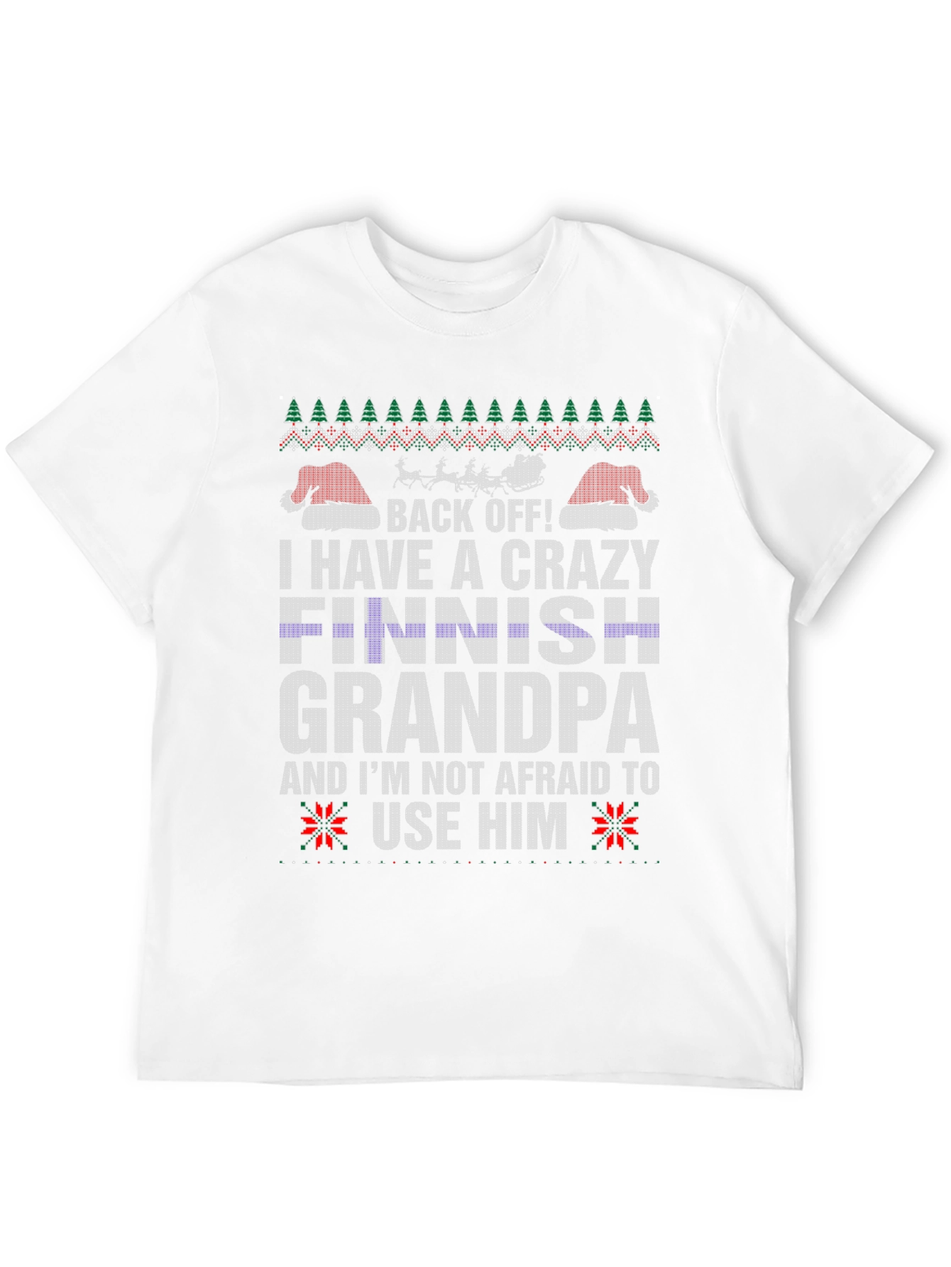 Camiseta Abuelo Finlandés Loco Navideña