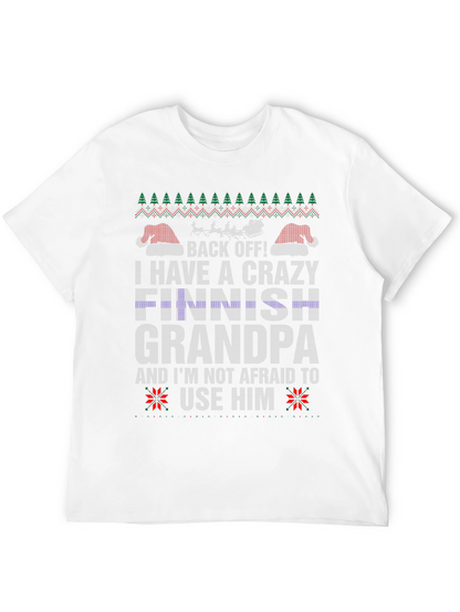 Camiseta Abuelo Finlandés Loco Navideña