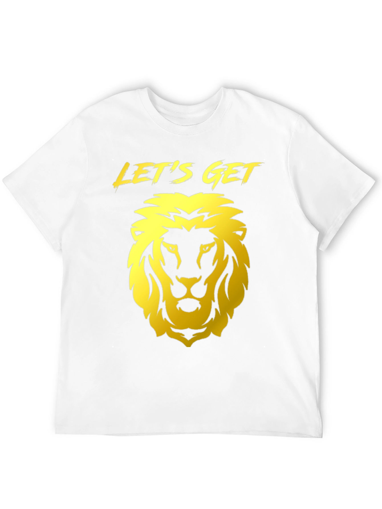 Camiseta Negra con Diseño de León Dorado