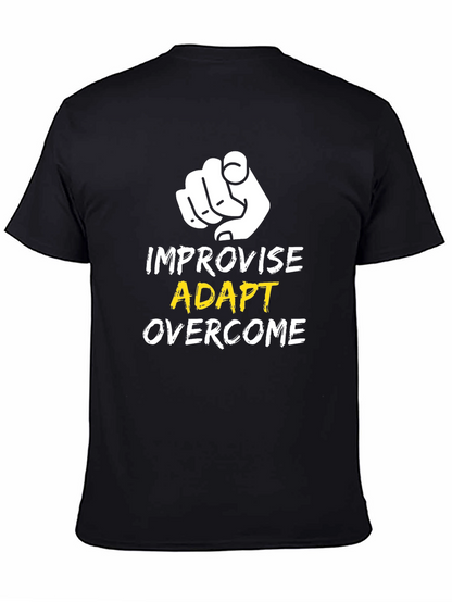 Camiseta Negra: Improvisa Adáptate Supera
