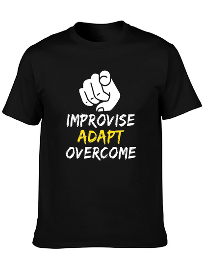 Camiseta Negra: Improvisa Adáptate Supera