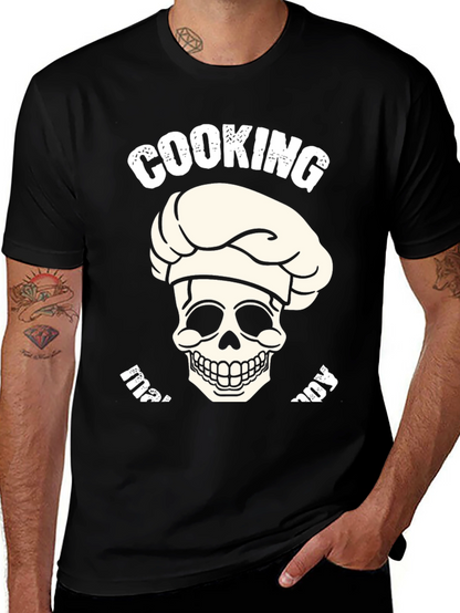 Camiseta Negra Cooking My Way Calavera Chef
