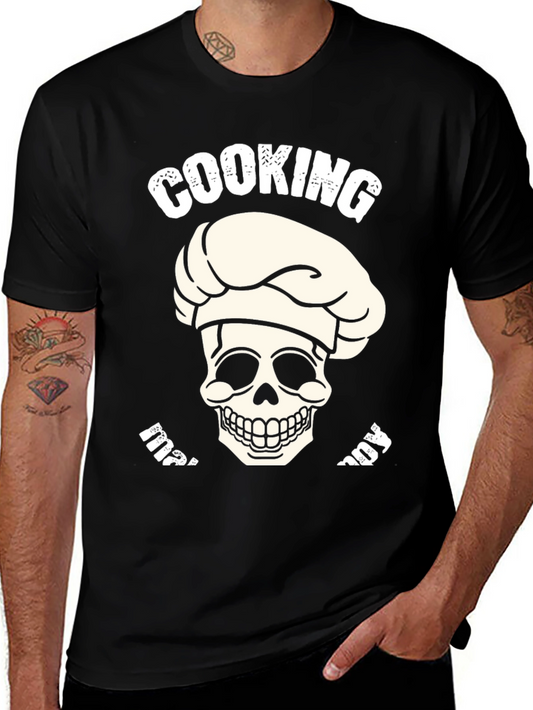 Camiseta Negra Cooking My Way Calavera Chef