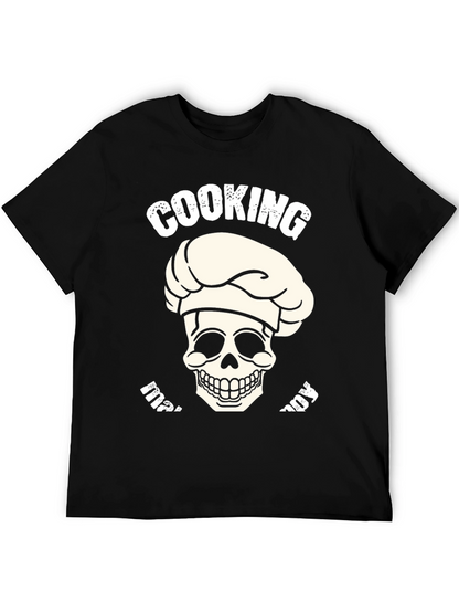 Camiseta Negra Cooking My Way Calavera Chef