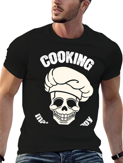 Camiseta Negra Cooking My Way Calavera Chef