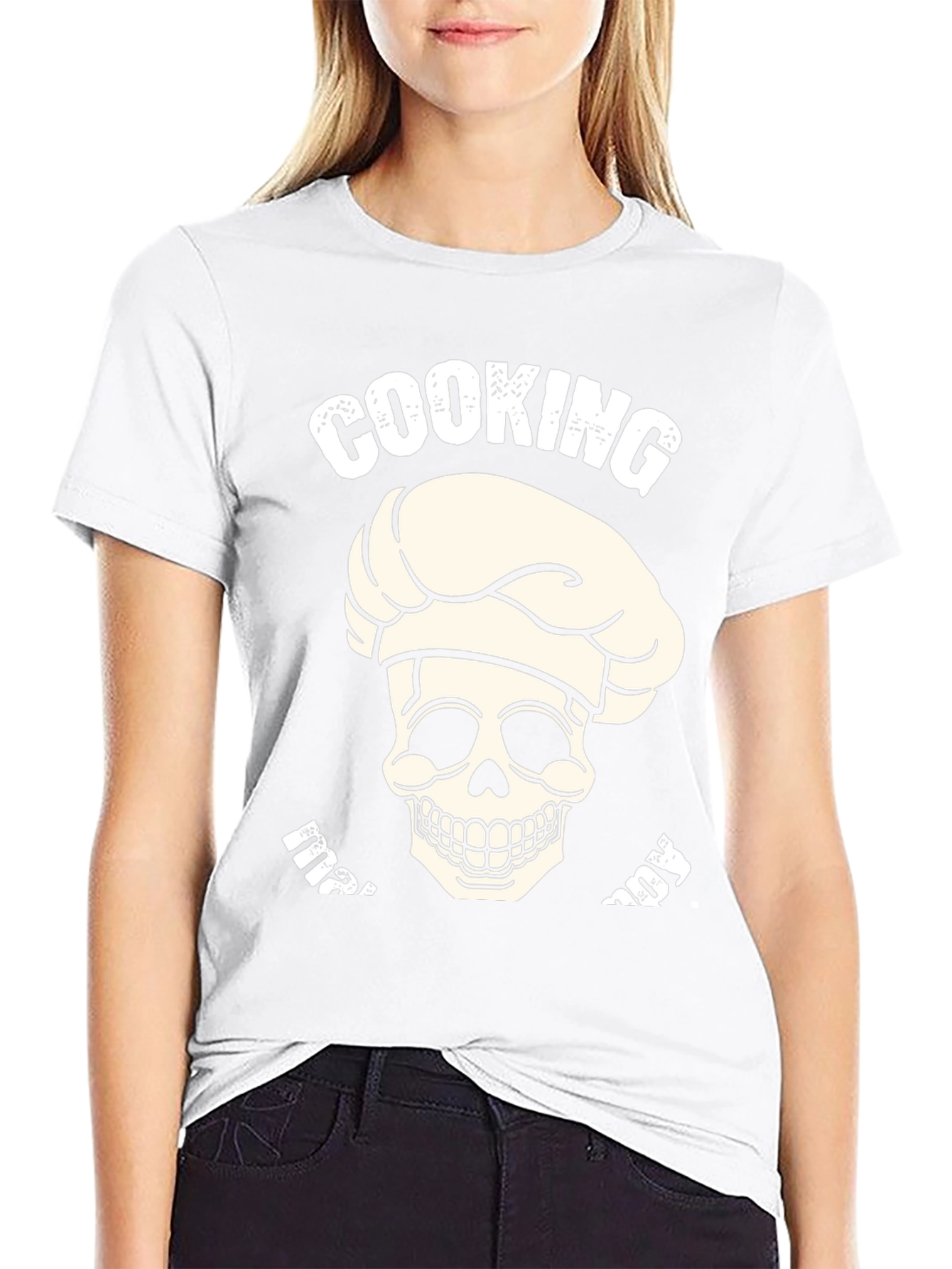 Camiseta Negra Cooking My Way Calavera Chef