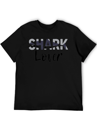 Camiseta Negra Shark Lover para Aficionados a los Tiburones