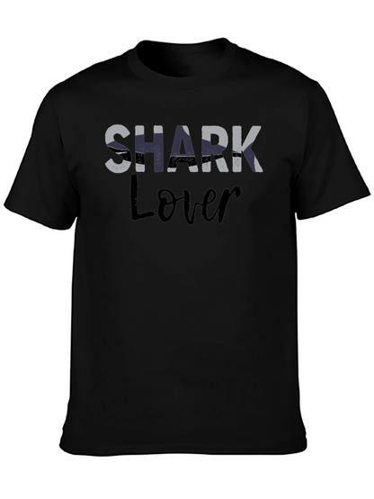 Camiseta Negra Shark Lover para Aficionados a los Tiburones