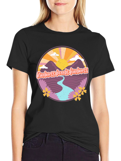 Camiseta Negra con Diseño Kindness Breeds Kindness