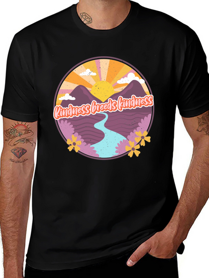 Camiseta Negra con Diseño Kindness Breeds Kindness
