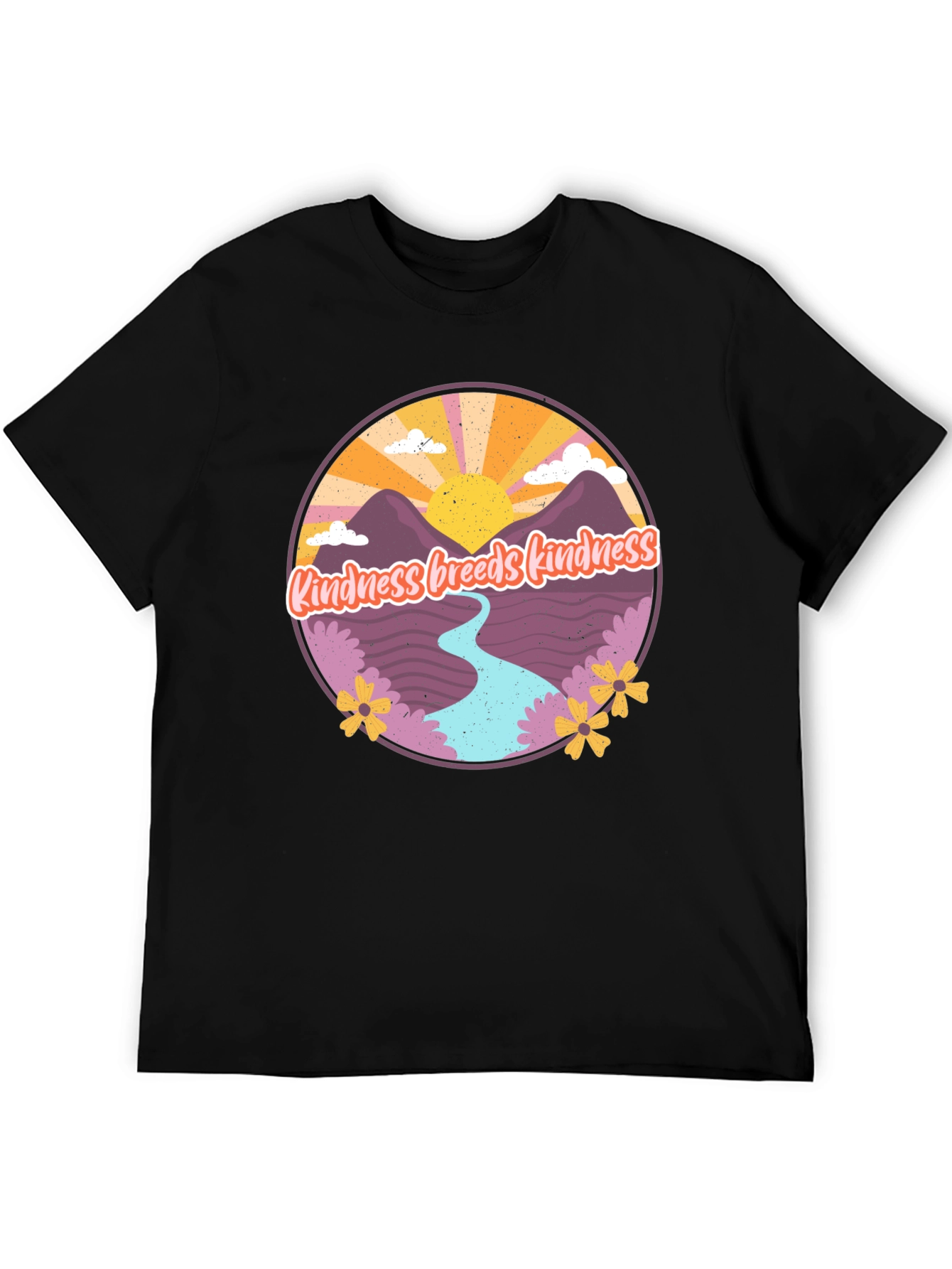 Camiseta Negra con Diseño Kindness Breeds Kindness