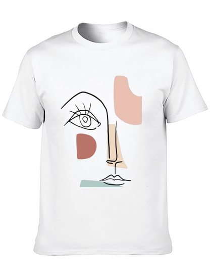 Camiseta Negra Hombre Diseño Abstracto