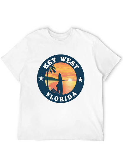 Camiseta Negra Key West Florida Surf