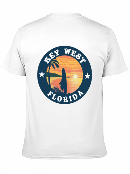 Camiseta Negra Key West Florida Surf