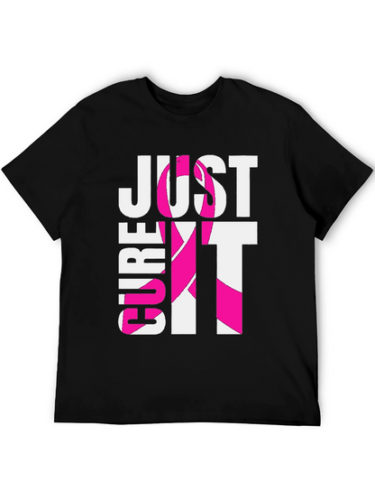 Camiseta Negra “Cure It” Con Cinta Rosa