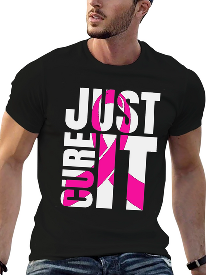 Camiseta Negra “Cure It” Con Cinta Rosa