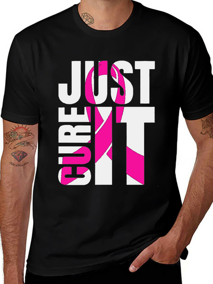 Camiseta Negra “Cure It” Con Cinta Rosa