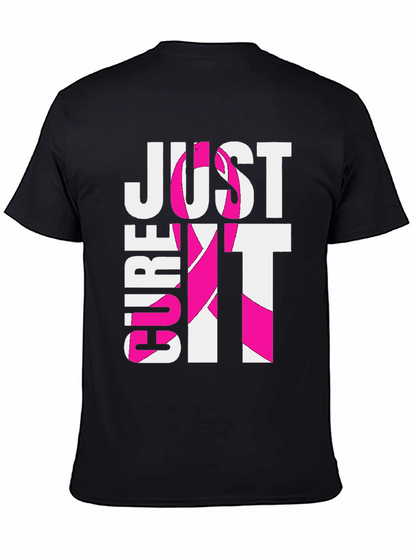 Camiseta Negra “Cure It” Con Cinta Rosa