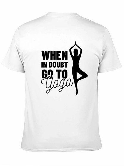 Camiseta Negra con Diseño de Yoga para Hombre
