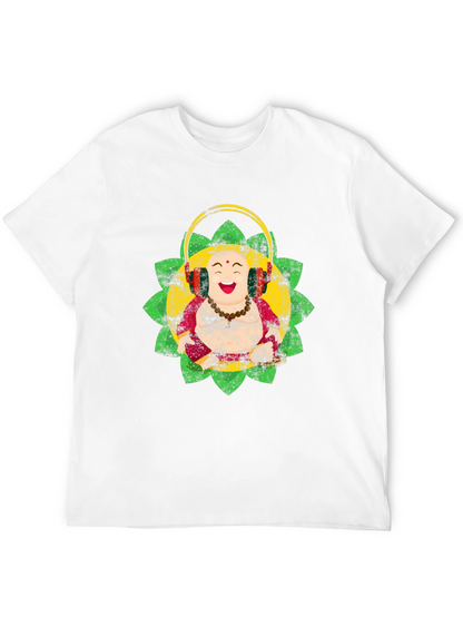 Camiseta Buda Feliz con Audífonos