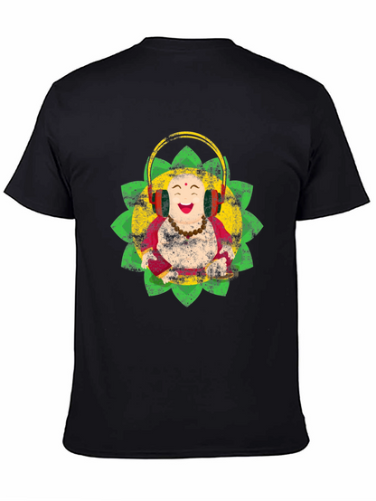 Camiseta Buda Feliz con Audífonos