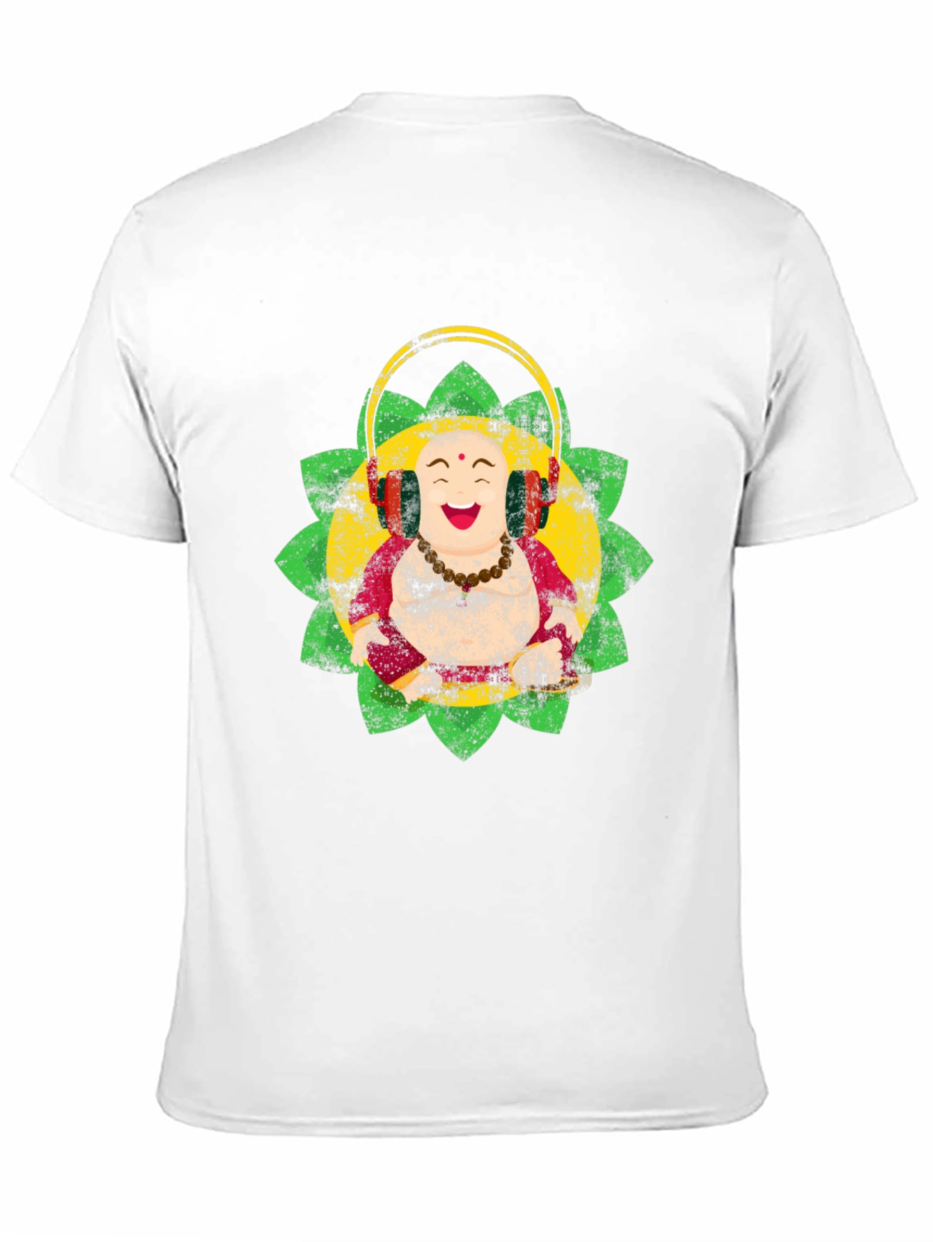 Camiseta Buda Feliz con Audífonos