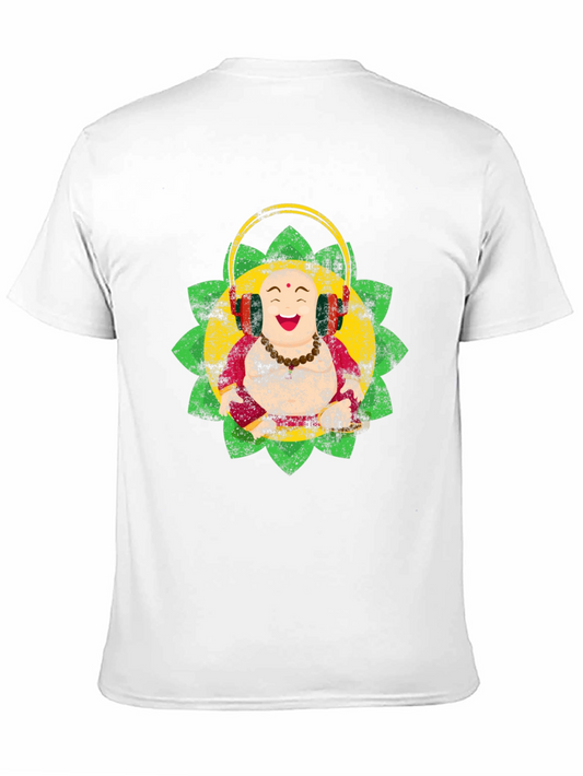 Camiseta Buda Feliz con Audífonos