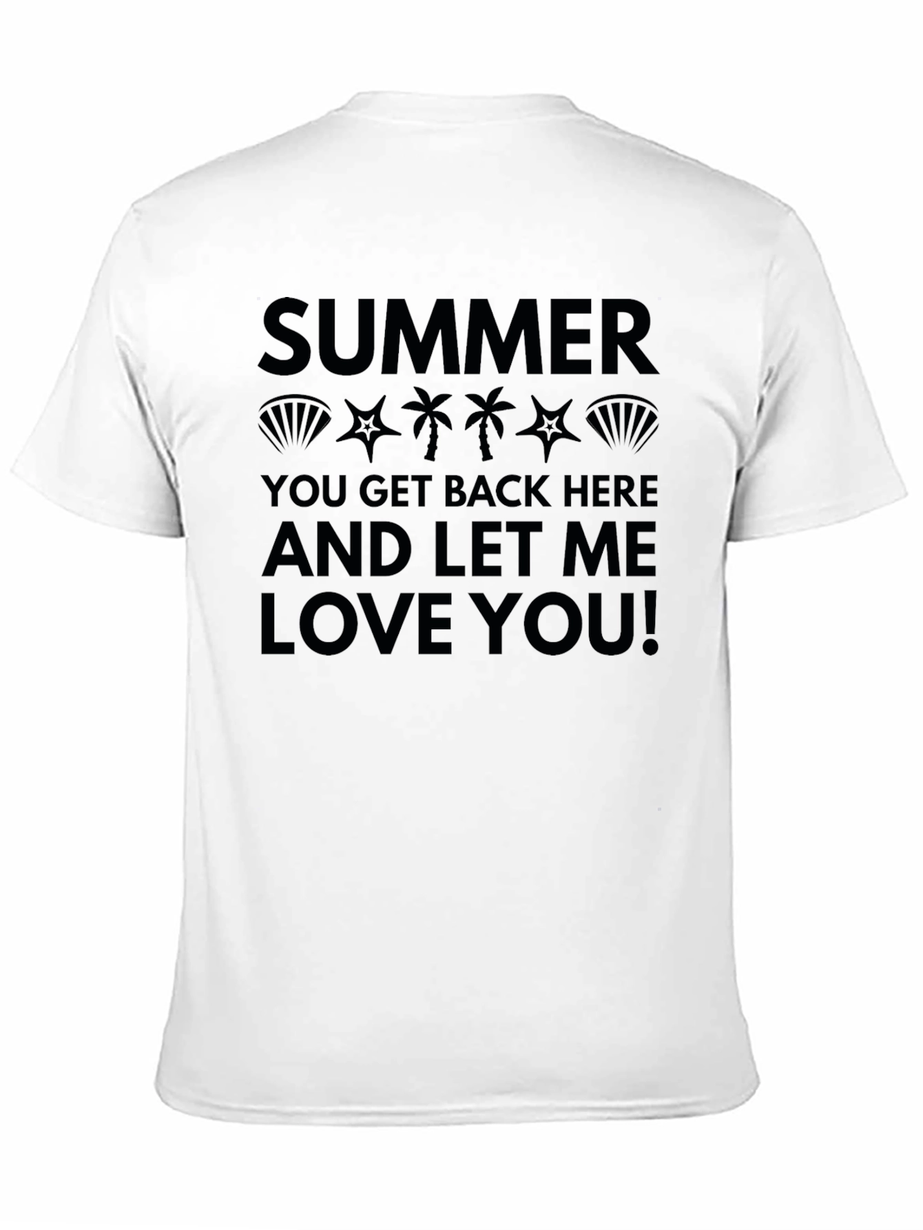 Camiseta Negra Estampada: Summer Love
